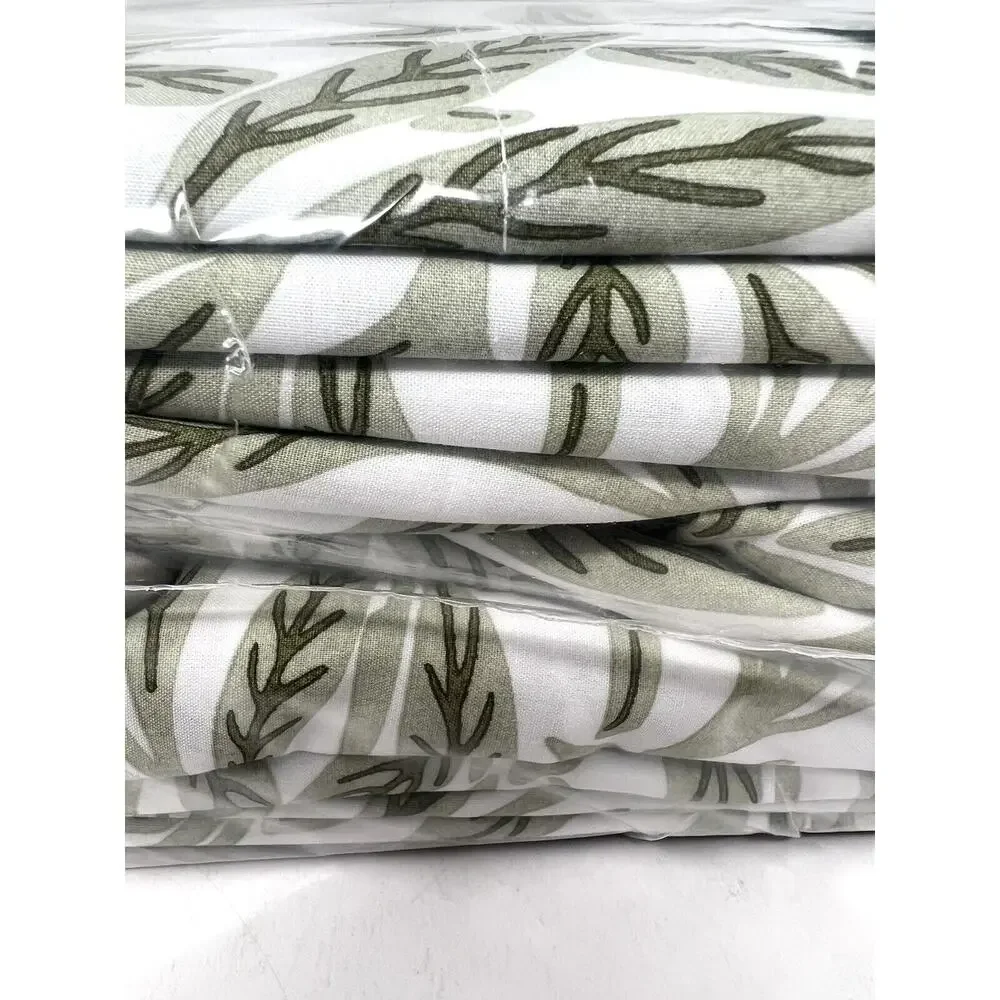 William Morris Original Willow Artichoke Green KING Cotton Percale Sheet Set NIP